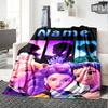 Customiz Name Personality Kpop Demon Hunters Blanket Soft &Warm Sofa Office Bed Travel Lunch Break Blanket, Gift Suitable All Seasons