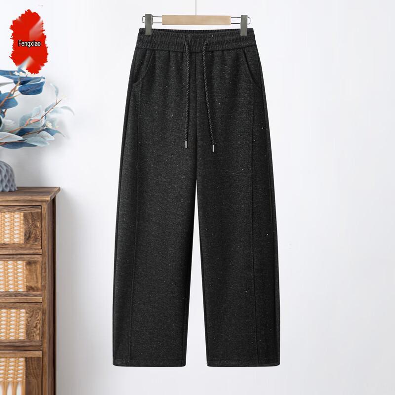Fengxiao Women s Drawstring Elastic Waist Casual Pants 4XL