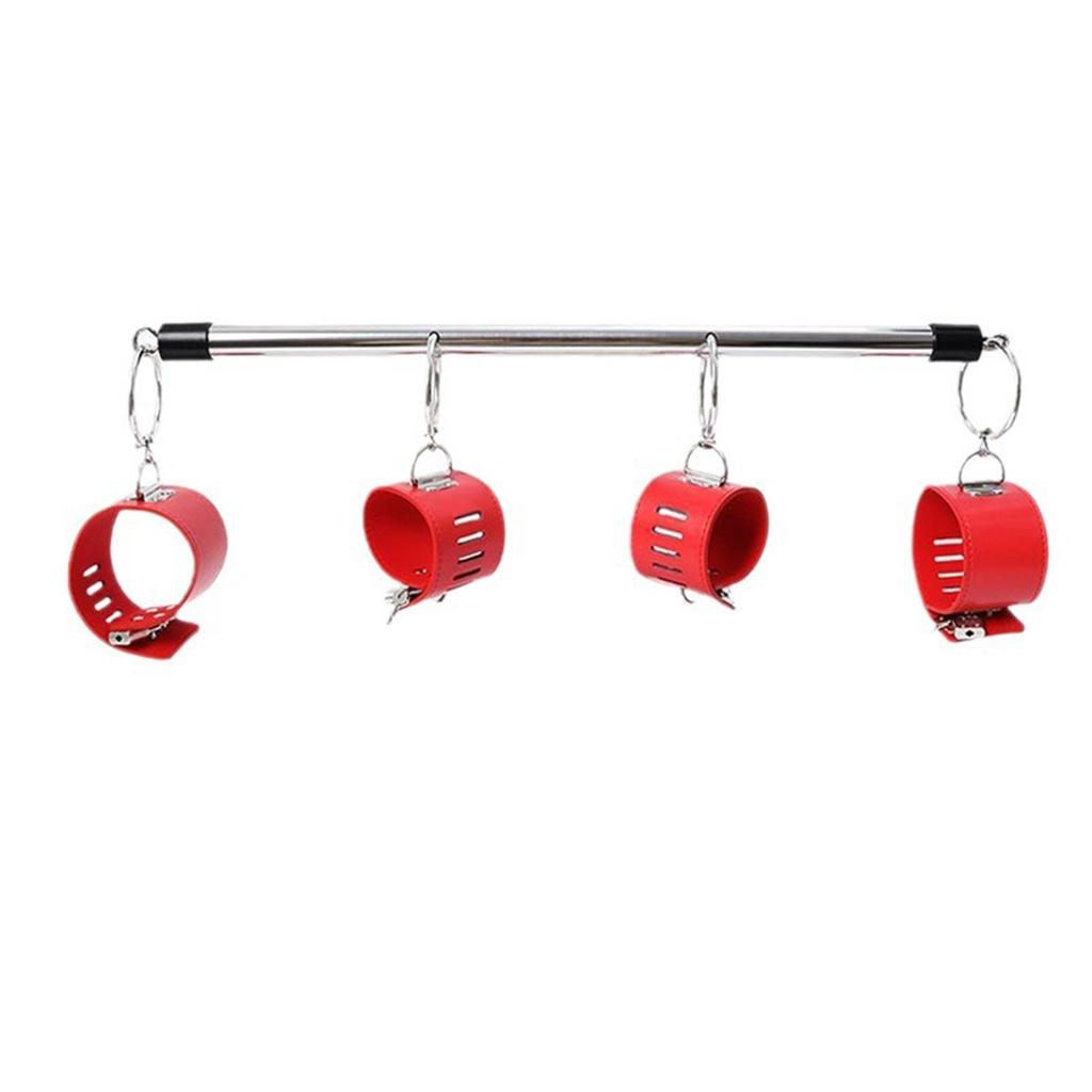 Bar Spreader Sex Toy Sexy Adult Female Restraint Handcuffs Leg Split Ankle Cuffs Kits SM Slaves Collar Leash Open Leg Set