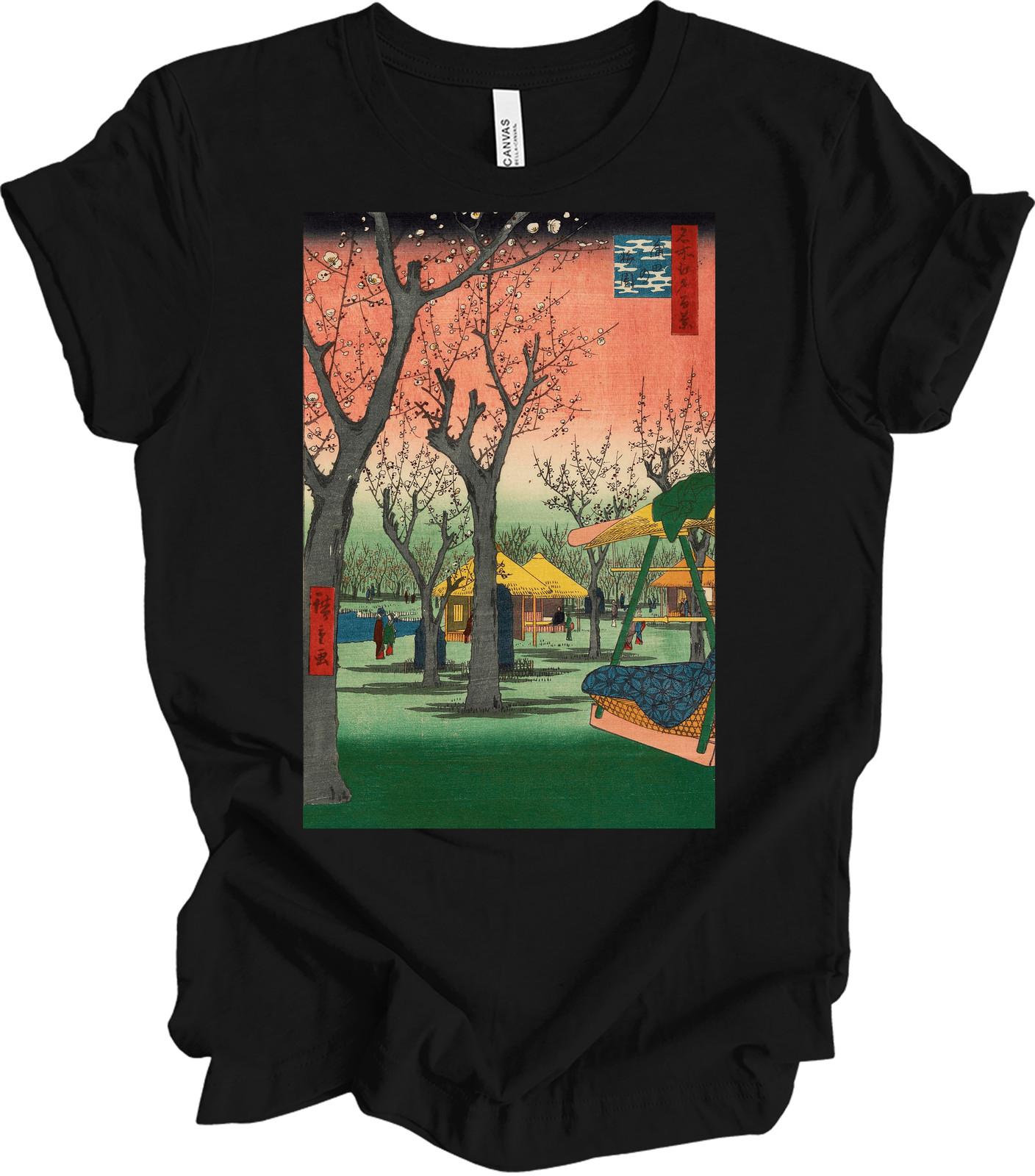 Plum Garden Kamata Ukiyo-e Art T-Shirt Unisex XXL