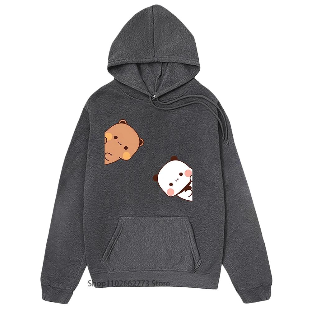 Bubu Dudu Hoodies Couple Tops Cartoon Panda Bear Sweatshirt Women Kawaii Clothes Korean Harajuku Pullover Spring Sudadera
