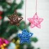 10PCS Colorful Wedding Party Xmas Tree Home Decor Sepak Takraw Pentagram Shape Christmas Gift ArtifIcial Rattan Star