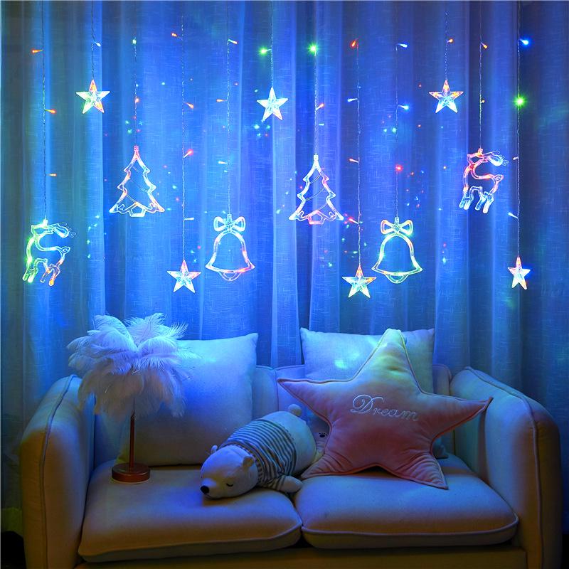 Solar-Powered LED Star String Lights for Outdoor Christmas Decorations