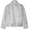 Nike Womens Faux Fur Oversized Swoosh Logo Jacket Photon Dust/Cashmere Women Streetwear DO3791-025
