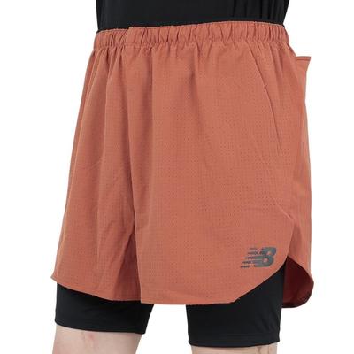 Freizeit-Shorts Q Speed 5 Zoll 2in1 Shorts MS23282 MHY XL (Mahagoni)