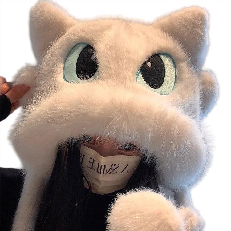 Nové Kousavé Kreativní Klobouky Cosplay Potřeby Kreslený Derivát Periferní Čepice Teplá Čepice Roztomilé Doplňky Dětský Narozeninový Dárek