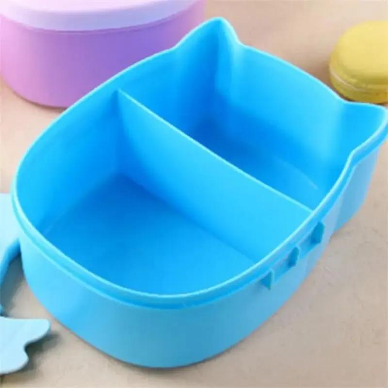 Portable Plastic Children Students Lunch Box Bento Box Food Container Carton Dinnerware Cutlery Food Container fridge Food Pod