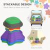 Stepping Stones Kids, 11 Pieces Balance Stones for Obstacle Course, Stackable Non-Slip Starfish Shape