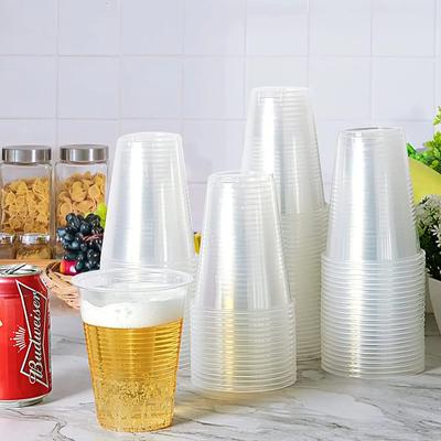 Picknick-Plastikbecher aus Plastik. Pappbecher Party im Freien Neues Geschirr Klar Pcs 160/170/200ml 25/50 Geburtstag Einweg Küche Bar