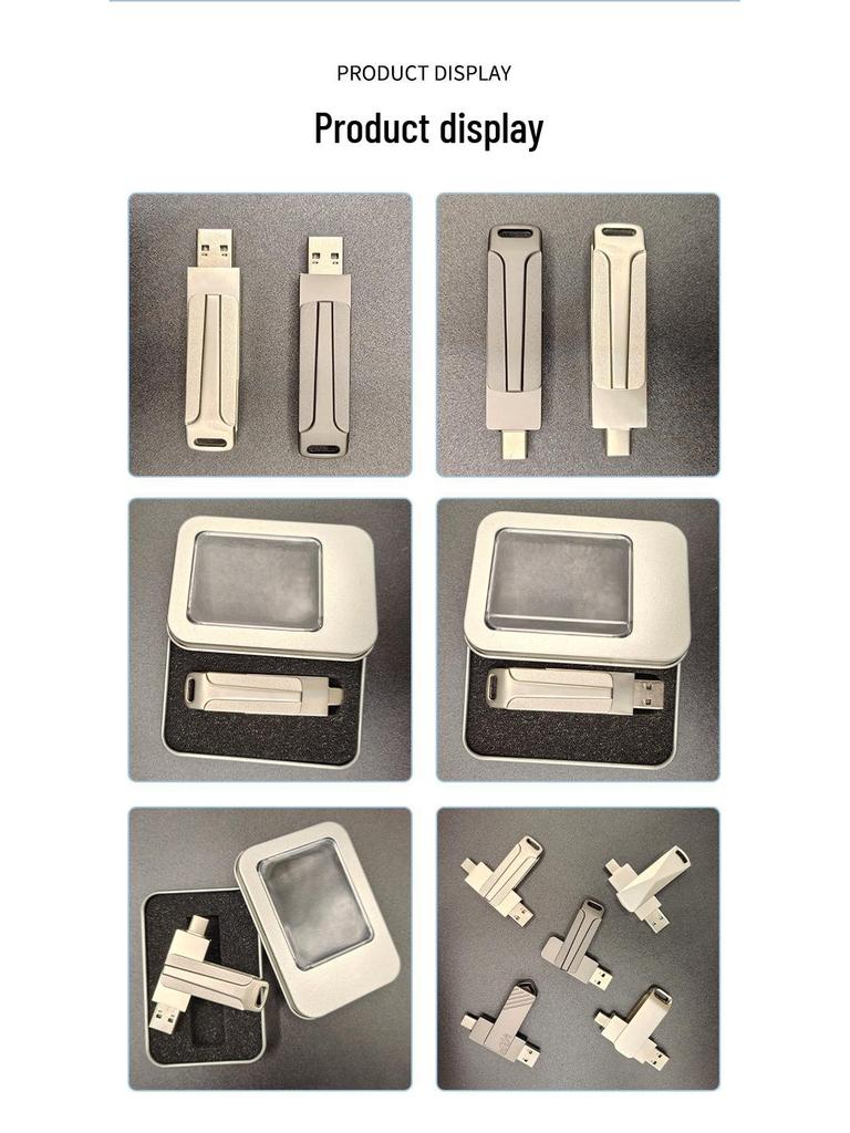 Dual-Interface USB-C & Android Flash Drive Shell for Mobile & Computer