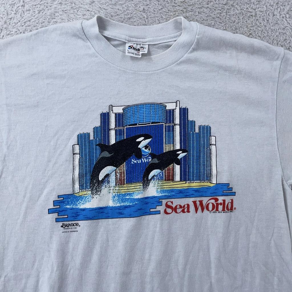 Vintage SeaWorld Shirt Herren XS 1985 Orca Schwertwal Single Stitch Hergestellt USA 80er Jahre