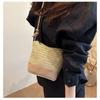 Women Handmade Woven Small Single Shoulder Crossbody Bucket Bag For Daily Beach Use
