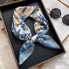 Silk Scarf 70 Small Square Scarf Retro Versatile Season High-End Printing Women'S Professional Scarf Scarf