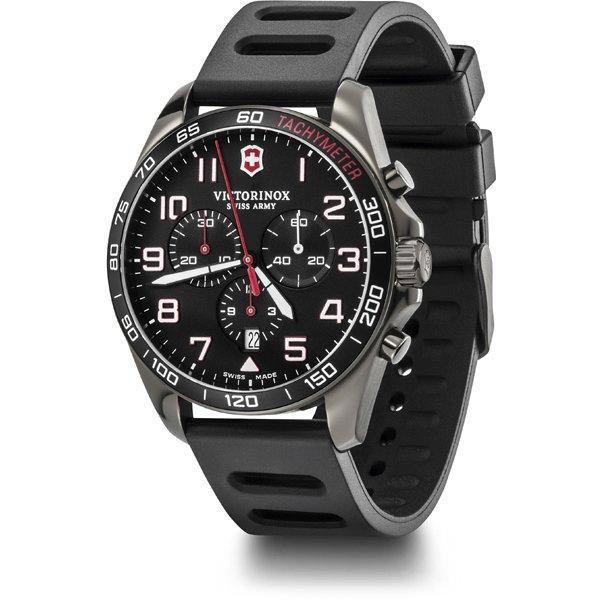 Victorinox Swiss Army FieldForce Sport Chrono Black PVD Rubber 241889 Wrist Watch