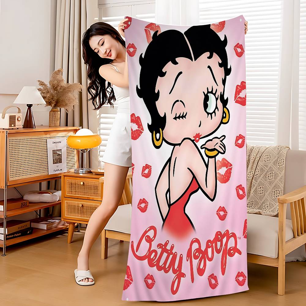 Pretty Cartoon B-Betty B-boop Microfiber Beach Towel Absorbent Quick dry Soft Yoga Swimming Resort Mountain Climbing Towel