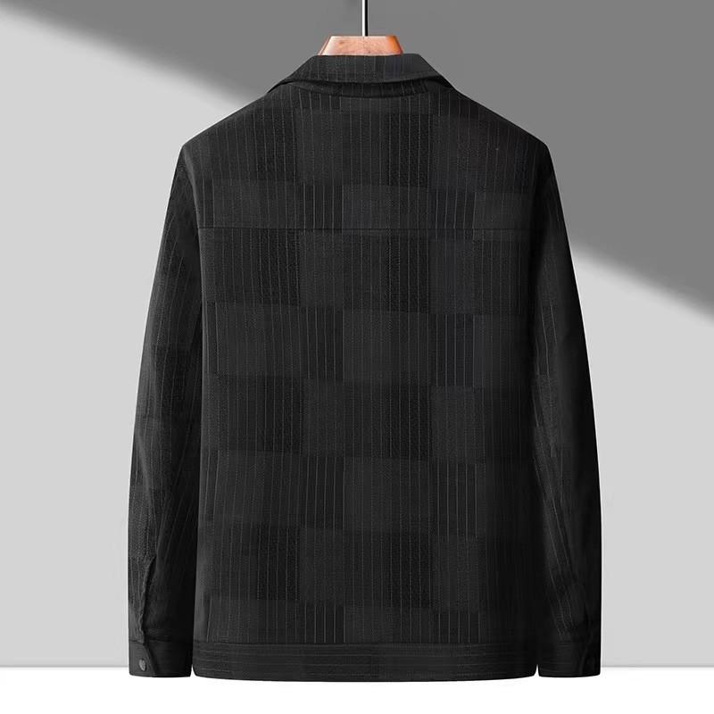 Herren Kunstleder Sterne Patches Denim Lederjacke Streetwear Streifen Schlank Oberbekleidung