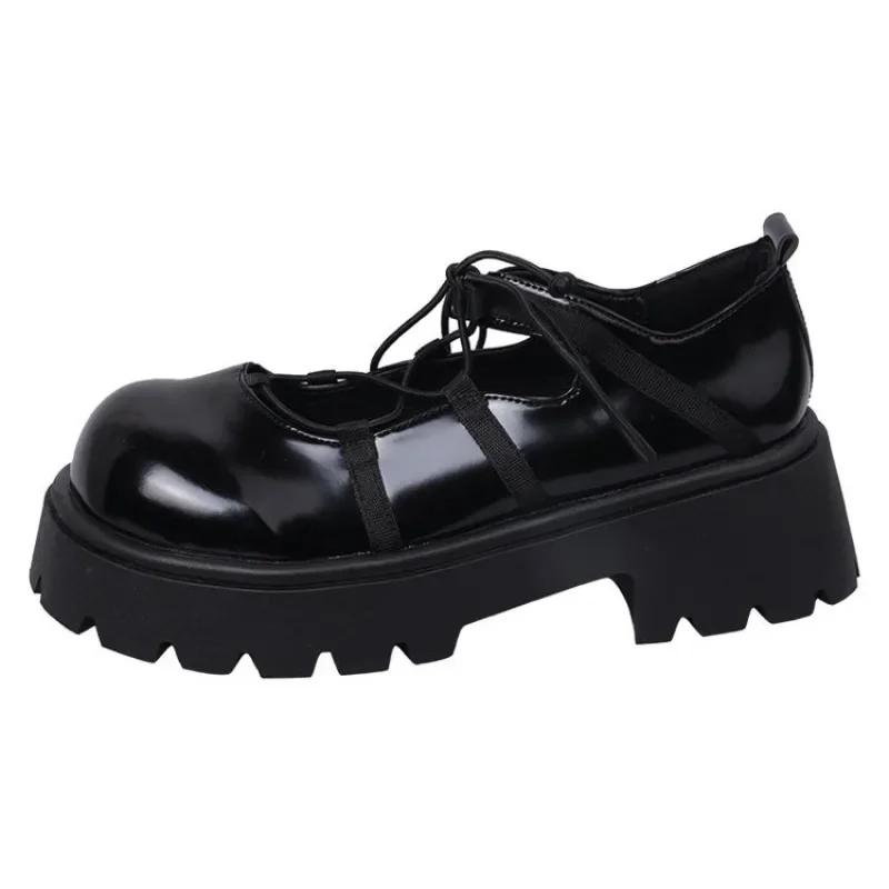 Women's Shoes 2024 Solid Color Round Toe Fashionable Women's Shoes Shallow Mouth Thick Sole Professional Women's Shoes Mary Jane