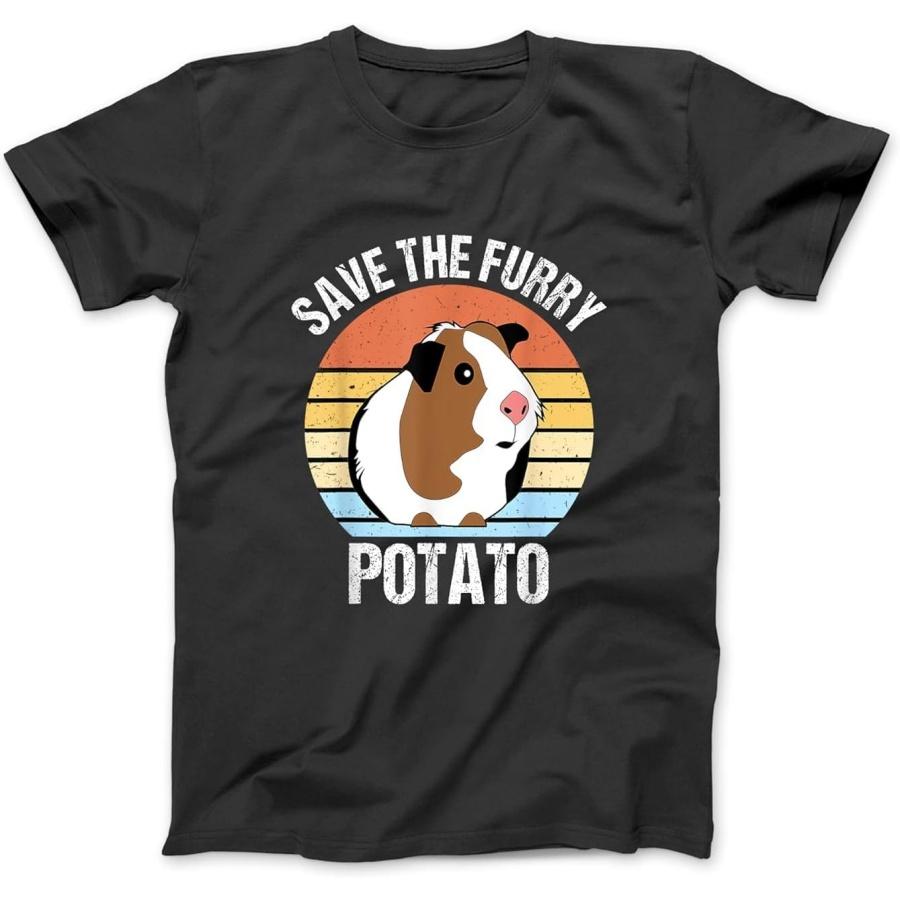 Save The Furry Potato Funny Guinea Pig T-Shirt NVY Men Women Unisex Longsleeve Tank Top Hoodie S