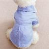 with Bow Tie Dog Striped Shirts Thin Fabric Pet T-shirt Casual Puppy Short Shirt  Summer Wear