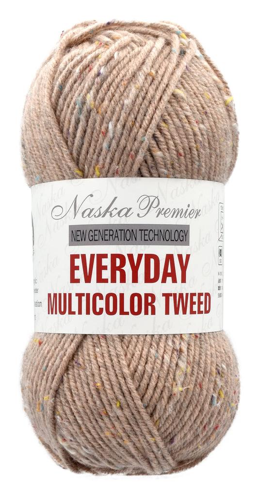 NASKA Yarn Everyday Tweed Medium Thickness Beige 100g 165m 5 Balls Set Hand-knitted Multi-Color COL.302 Approx. N-109