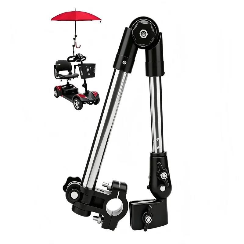 Suport universal pentru umbrelă, reglabil, din oțel inoxidabil, rezistent la ploaie, anti-zgârieturi, pentru bicicletă, scaun rulant, cărucior