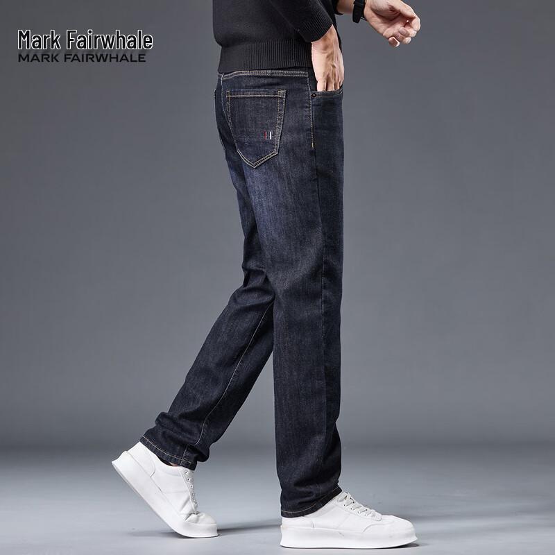 Mark Fairwhale Men's Cotton Wool Blend Straight Jeans