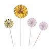 4Pcs/lot Mini Paper Fan Cake Topper Cupcake Toppers Kids Birthday Party Baby Shower Cake Decoration Flags Wedding Favor Supplies