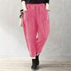 Available Now! 2025 TEMU Autumn/Winter Women's Corduroy Pants with Elastic Waist & Pockets - Loose Fit Fashion Outerwear.