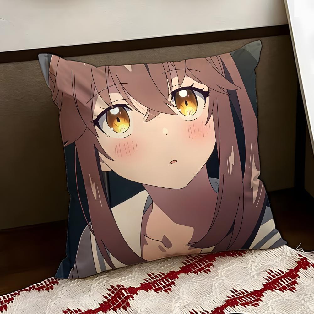 Anime SSasaki and Peeps Cushion Cover Reversible Soft Durable Pillow Cover Home  Car MultiScene Use for Daily Comfort