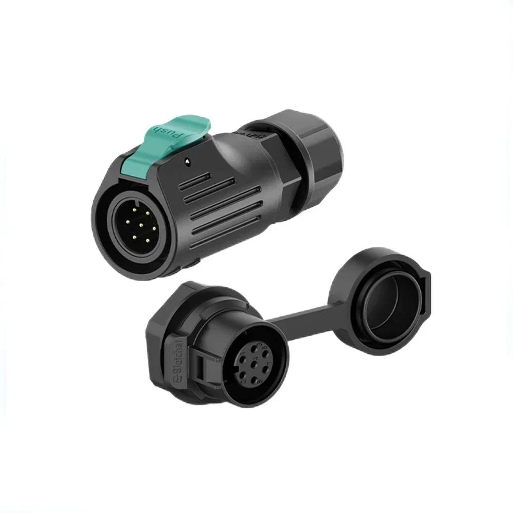 EW-LP12 Industrial Waterproof IP68 2Pin 3Pin 4Pin 5Pin Quick Plugging Aviation M12 Connector 6Pin 7Pin 8Pin Solder Plug Socket