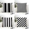Minimal Classic Black & White Stripes Pillow Case linen pillow case sofa home decor cushion cover cushion cove