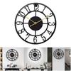 Industrial Themed 12Inch Rusts Resistant Metal Wall Clock Quiet Not Ticking Movement For Home Office Cafes Decoration