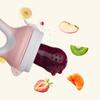 Baby Fruit & Veggie Teething Feeder - Pushable Teether Bag for Easy Self-Feeding