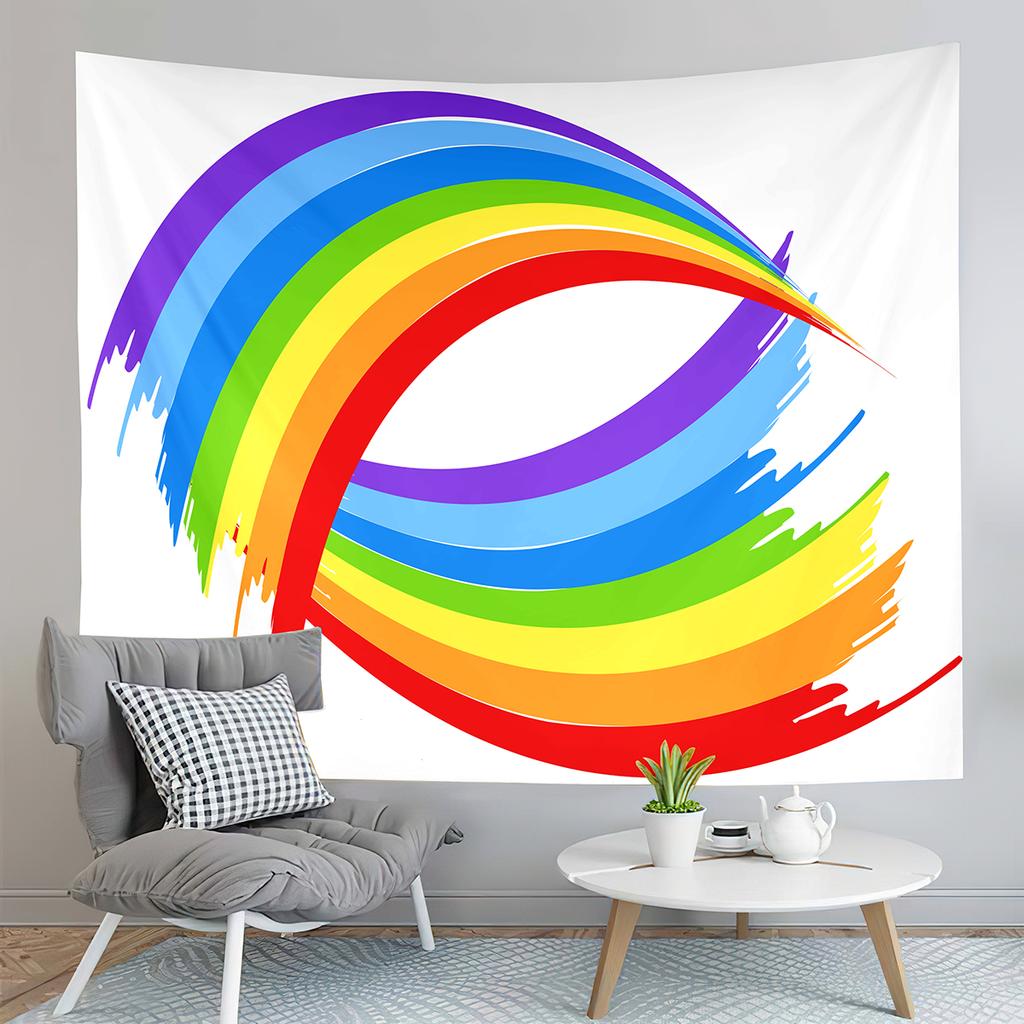 World Pride Day Tapestry Colorful Heart Shape Tapestry Love Is Love Tapestry Home Living Room Dorm Bedroom Decoration Tapestries