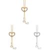Love Heart Pearl Tassel Long Necklace With Crystals For Women Autumn Winter Fashion Accessory
