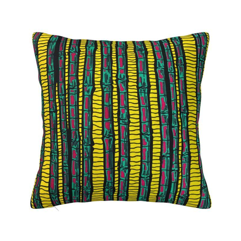 Afrikaanse Etnische Ankara Stijl Kussenhoes x cm Polyester Zachte Plaid Kussenhoes Voor Bank Zitdecoratie Beddengoed Kussensloop