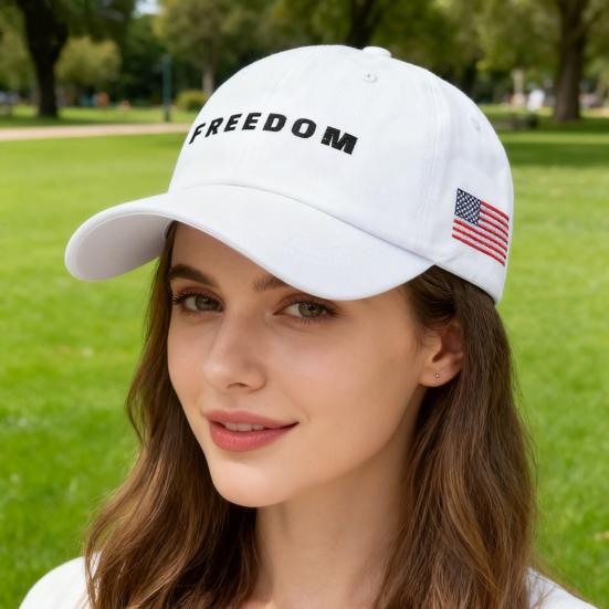 Retro Baseball Cap Adjustable Strap UV Protection Unisex Freedom Hat Sports Outdoor Activities Fishing Hat