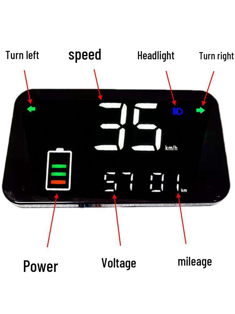 Cruscotto Universale LED per Scooter Elettrico: Compatibile con modelli da 48V, 60V, 72V