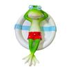 Floating Swim Ring Frog Figurine Sleeping Frog Statue Sculpture Outdoor Garden Yard Fishpond Aquarium