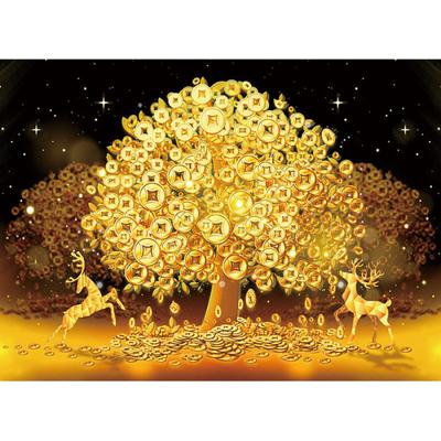 Golden Money Tree Jigsaw Puzzle Wealth Money Tree 500 Pieces, Popular Korean Puzzle