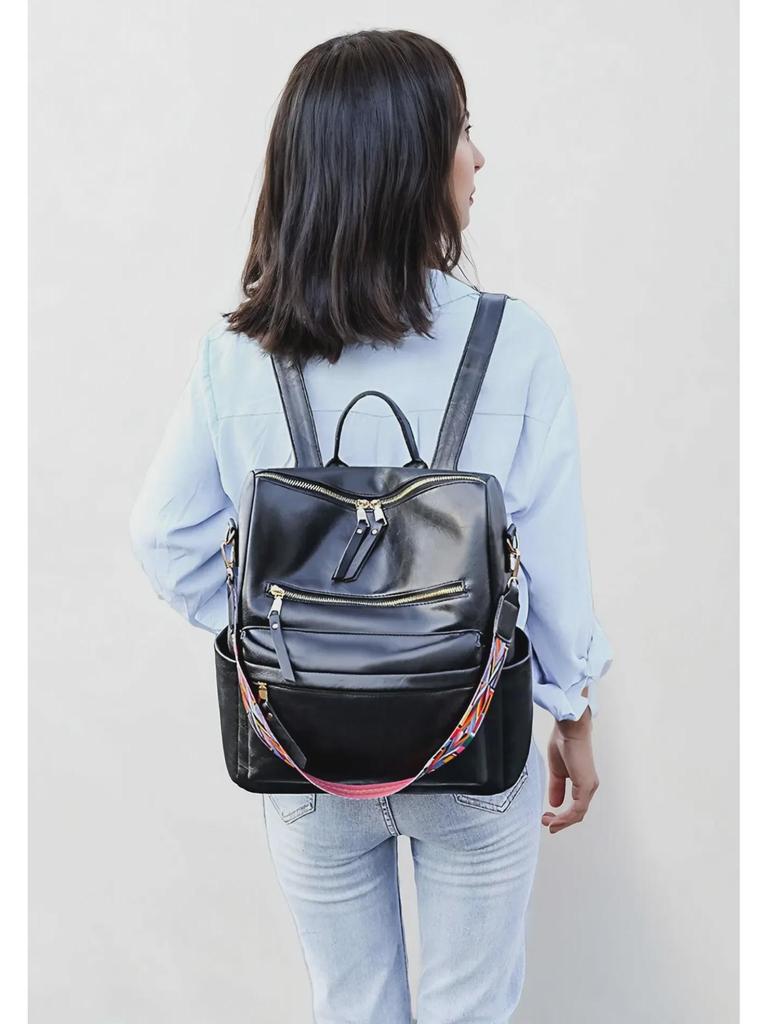 Retro PU Women's Backpack - 2022 European and American Style
