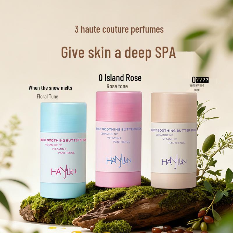 Han Ji Lian Soothing Body Butter Stick Essential Oil Lotion for Hydrating and Moisturizing Skin.