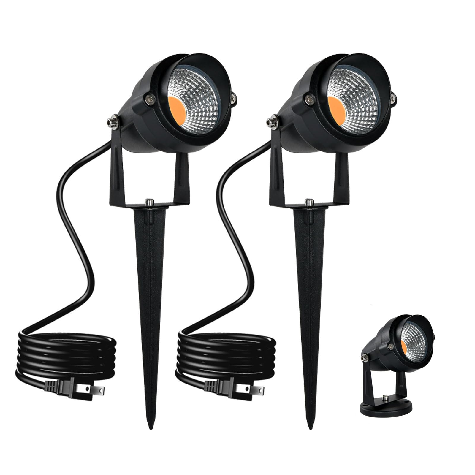 

WEAOSJZ LED Garden Light Bulb Color 2700K Path Light Set of 2 AC100V 10W Spotlight Always On High Brightness 1280LM Embedded Sign Light Up Lawn Light