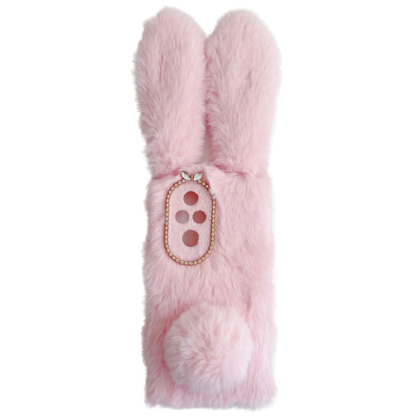 

Чехол для Honor 200 Pro 5G Противоударный Пушистый Мягкий ТПУ Чехол для Телефона с Кроличьими Ушками Pink