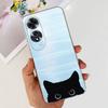 For OPPO A60 4G Case CPH2631 Cute Cat Cartoon Transparent TPU Silicone Soft Slim Cover For OPPO A60 A 60 OPPOA60 2024 Bumper New