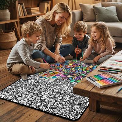 100x150cm DIY Maldecke Malen Sie Ihre eigene Decke Weiches Gemütliches Fleece Zeichenmatte Waschbar Wiederverwendbar Gemütliche Wohnkultur Decke
