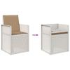 Outdoor Dining Set with Cushions 5 pcs White and Taupe PP