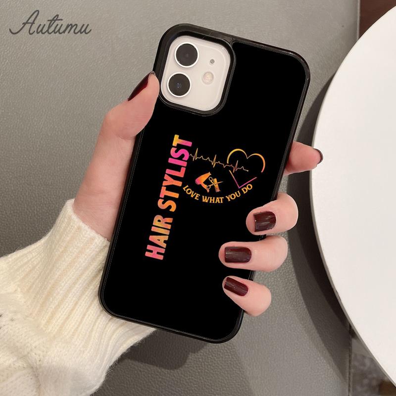 Friseursalon Haarstylist Werkzeuge Handyhülle für iPhone 17 Air 15 16 16e 11 12 13 14 Pro Max Plus Hülle coque Fundas Schale