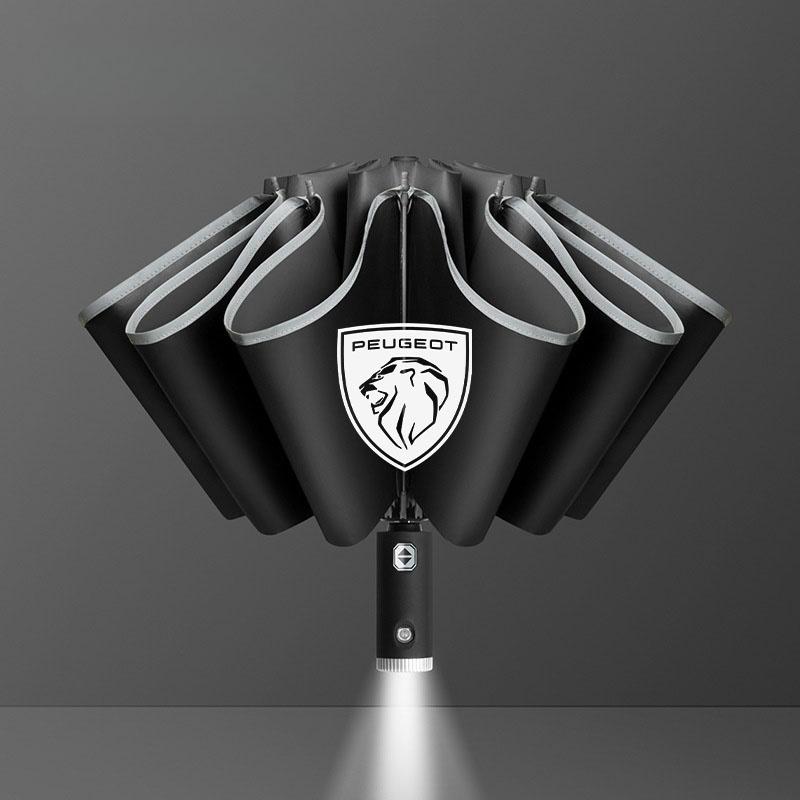 For Peugeot GT LINE RCZ 2008 3008 5008 307 308 508 R Car Automatic Folding Sun Protection Umbrella Reflective Sunshade Accessories