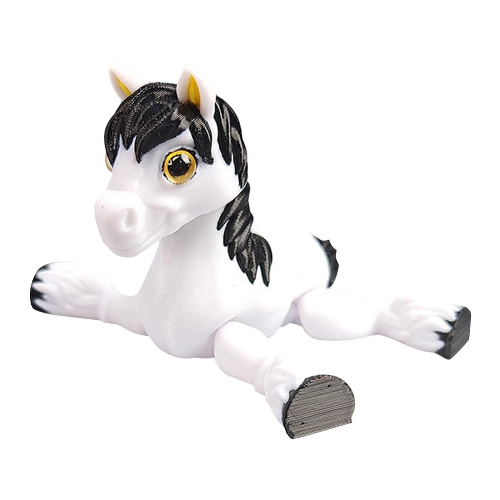 3D PrintedModel Equine Desktop Ornament Flexible Plastic Animal Sculpture Suitable For Desk Decoration, Collecting And Children